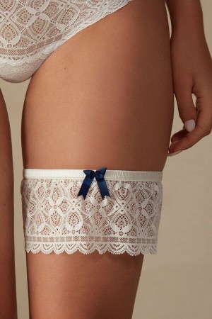 Bielizna Intimissimi Koronkowe Garter Damskie Białe | PL4163PQ