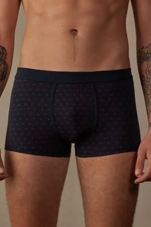 Boxer Intimissimi Lily in Stretch Supima® Bawełniane Męskie Niebieskie | PL3451ZG
