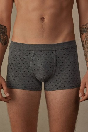 Boxer Intimissimi Lily in Stretch Supima® Bawełniane Męskie Jasny Szare | PL3449CE