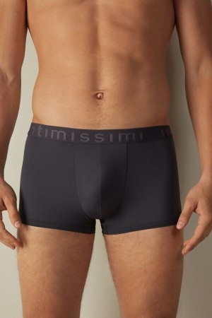 Boxer Intimissimi Microfiber Logo Shorts Męskie Szare | PL3433SO