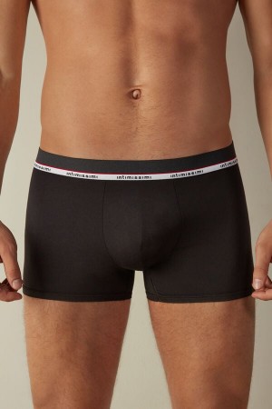 Boxer Intimissimi Micromodal Męskie Czarne | PL3472MA