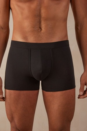 Boxer Intimissimi Natural Fresh Supima® Bawełniane Męskie Czarne Jasny Szare | PL3443WY