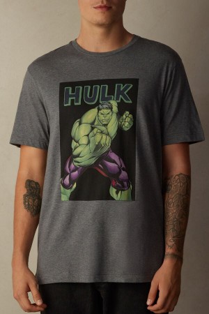 Koszulki Intimissimi Hulk Print Męskie Jasny Szare | PL3060TV