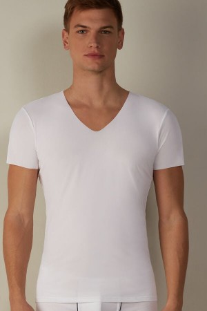 Koszulki Intimissimi seamless Micromesh Męskie Białe | PL3031UT