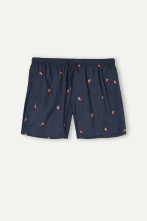 Kąpielówki Intimissimi Embroidered Strawberry Męskie Niebieskie | PL3298BC