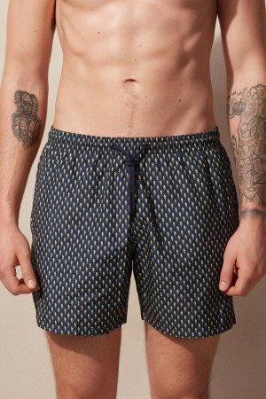 Kąpielówki Intimissimi Micro Ice Cream Cone Print Męskie Niebieskie Kremowe | PL3300CE