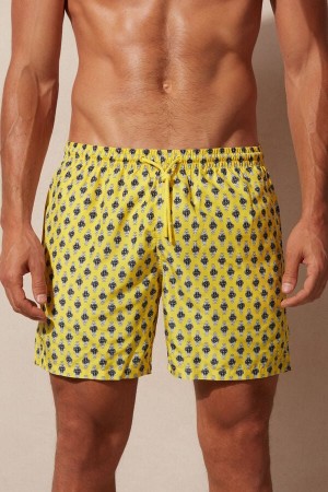 Kąpielówki Intimissimi Micro Watch Print Męskie Żółte | PL3293EX