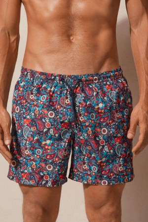 Kąpielówki Intimissimi Orange Paisley Print Męskie Pomarańczowe | PL3295QZ