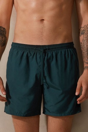 Kąpielówki Intimissimi Single Color Męskie Ciemny Zielone | PL3321QZ