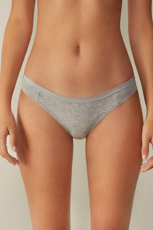 Majtki Intimissimi Bawełniane Damskie Głęboka Szare | PL3628MA
