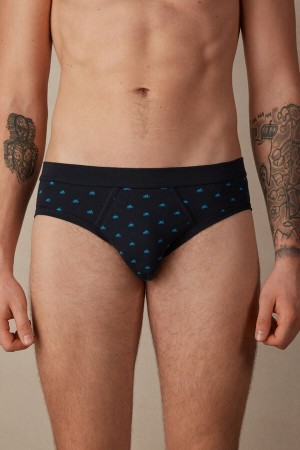 Majtki Intimissimi Bicycle in Stretch Supima® Bawełniane Męskie Niebieskie | PL3336DN