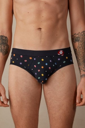 Majtki Intimissimi Billiard in Stretch Supima® Bawełniane Męskie Niebieskie | PL3345RW