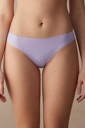 Majtki Intimissimi Brazilian in Seamless Ultra Light Microfiber Damskie Lawenda | PL3566PQ