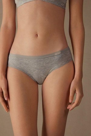 Majtki Intimissimi Cozy in Bawełniane Damskie Głęboka Szare | PL3656VD