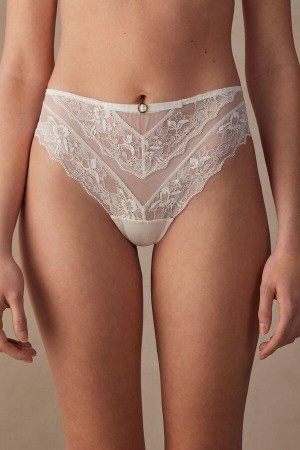 Majtki Intimissimi Fearless Femininity Hipster Brazilian Damskie Białe | PL3751YU