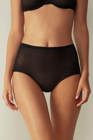 Majtki Intimissimi Invisible Touch Hipster Damskie Czarne | PL3725UT