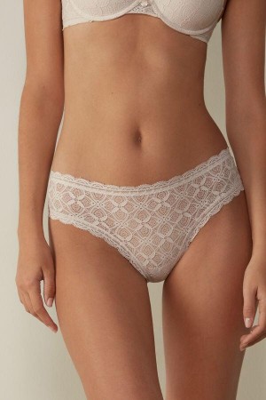 Majtki Intimissimi Koronkowe Hipster Brazilian Damskie Różowe | PL3741HK