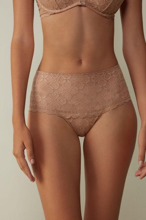 Majtki Intimissimi Koronkowe Hipster Damskie Beżowe | PL3738SO
