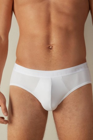 Majtki Intimissimi Microfiber with Logo Detail Męskie Białe | PL3387YU