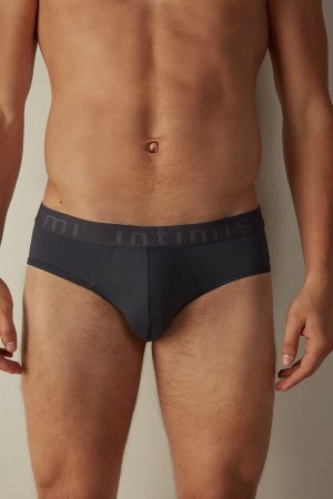 Majtki Intimissimi Microfiber with Logo Detail Męskie Szare | PL3378GL