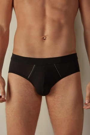 Majtki Intimissimi Natural Fresh Supima® Bawełniane Męskie Czarne Jasny Szare | PL3361YU