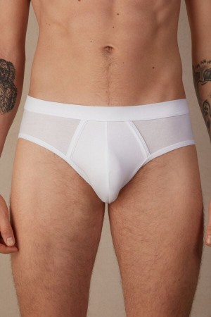 Majtki Intimissimi Natural Fresh Supima® Bawełniane Męskie Białe | PL3355SO