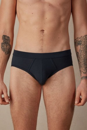 Majtki Intimissimi Natural Fresh Supima® Bawełniane Męskie Niebieskie | PL3344TV