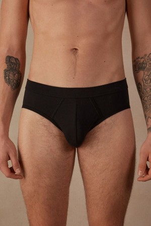 Majtki Intimissimi Natural Fresh Supima® Bawełniane Męskie Czarne | PL3341IS