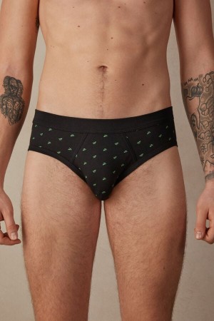 Majtki Intimissimi Paper Plane in Stretch Supima® Bawełniane Męskie Czarne | PL3337SO