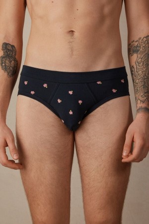 Majtki Intimissimi Piggy Bank in Stretch Supima® Bawełniane Męskie Niebieskie | PL3332HK