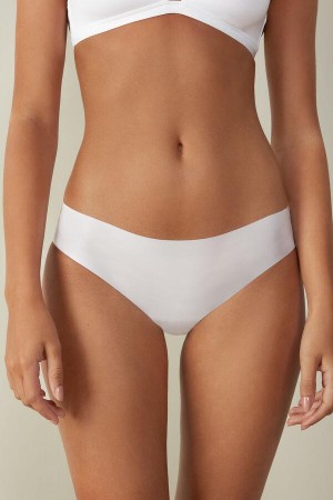 Majtki Intimissimi Seamless Microfiber Damskie Białe | PL3634SO