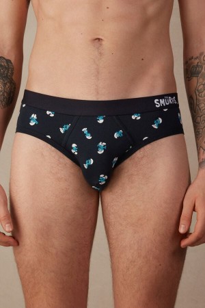 Majtki Intimissimi Smurf in Stretch Supima® Bawełniane Męskie Niebieskie | PL3343YU