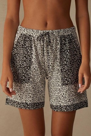 Piżama Intimissimi A Floral Affair Bawełniane Shorts Damskie Głęboka Żółte | PL4071BC