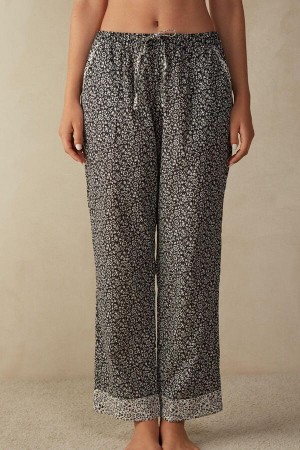 Piżama Intimissimi A Floral Affair Płócienne Pants Damskie Szare | PL3987TV
