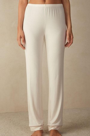 Piżama Intimissimi Long Micromodal Trousers Damskie Głęboka Żółte Białe | PL4048FM