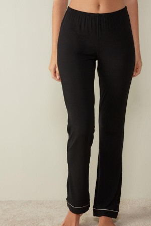 Piżama Intimissimi Long Micromodal Trousers Damskie Czarne | PL4041EX
