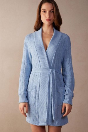 Piżama Intimissimi Lost in Fields Braided Robe Damskie Głęboka Niebieskie | PL3860QZ