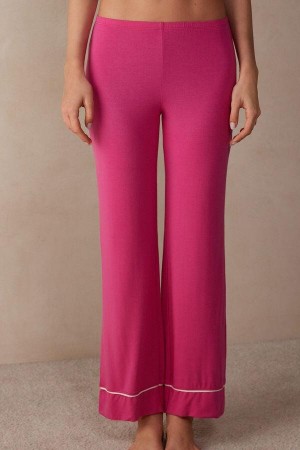 Piżama Intimissimi Pretty Flowers Full Length Modal Pants Damskie Różowe Białe | PL4015WY