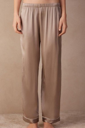 Piżama Intimissimi Silk Satin Pants Damskie Beżowe | PL3983OR