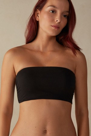 Podkoszulka Intimissimi Bawełniane Bra Damskie Czarne | PL4330NB