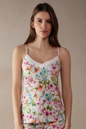 Podkoszulka Intimissimi Botanical Lyrics Modal Damskie Białe | PL4307GL