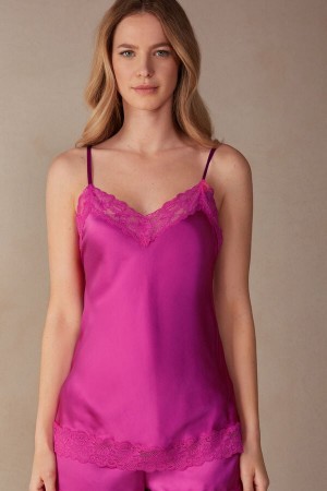Podkoszulka Intimissimi Koronkowe and Silk Damskie Różowe | PL4321IS