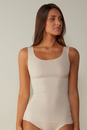 Podkoszulka Intimissimi Seamless Supima® Bawełniane Damskie Różowe | PL4372OR