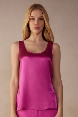 Podkoszulka Intimissimi Silk and Modal Damskie Różowe | PL4295OR