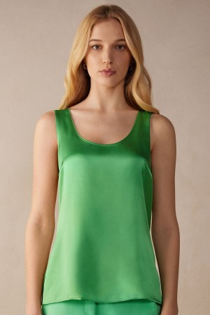 Podkoszulka Intimissimi Silk and Modal Damskie Mięta | PL4292SO