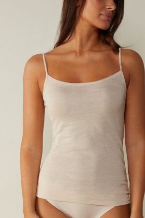 Podkoszulka Intimissimi Ultrafresh Supima® Bawełniane Vest Damskie Różowe | PL4370AP