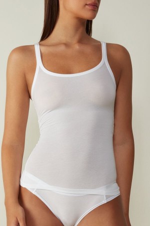 Podkoszulka Intimissimi Ultralight Supima® Bawełniane Damskie Białe | PL4347OR