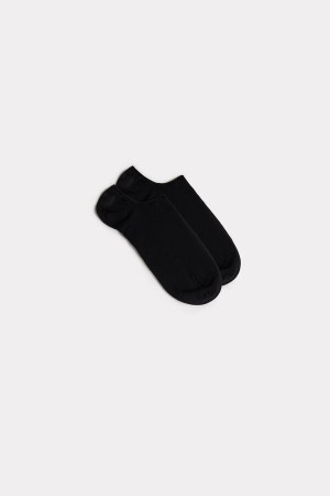 Skarpetki Intimissimi Bawełniane Footsies Męskie Czarne | PL3266SO