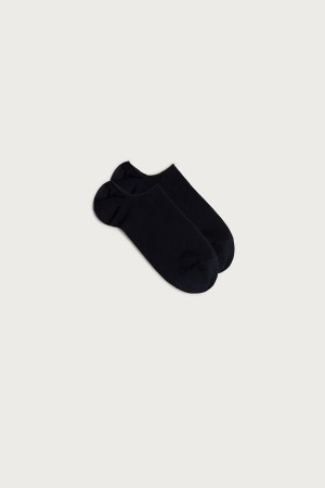 Skarpetki Intimissimi Bawełniane Footsies Męskie Niebieskie | PL3265DN