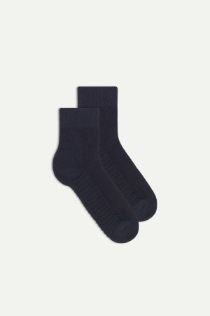 Skarpetki Intimissimi Terrycloth No-show Męskie Niebieskie | PL3233KI